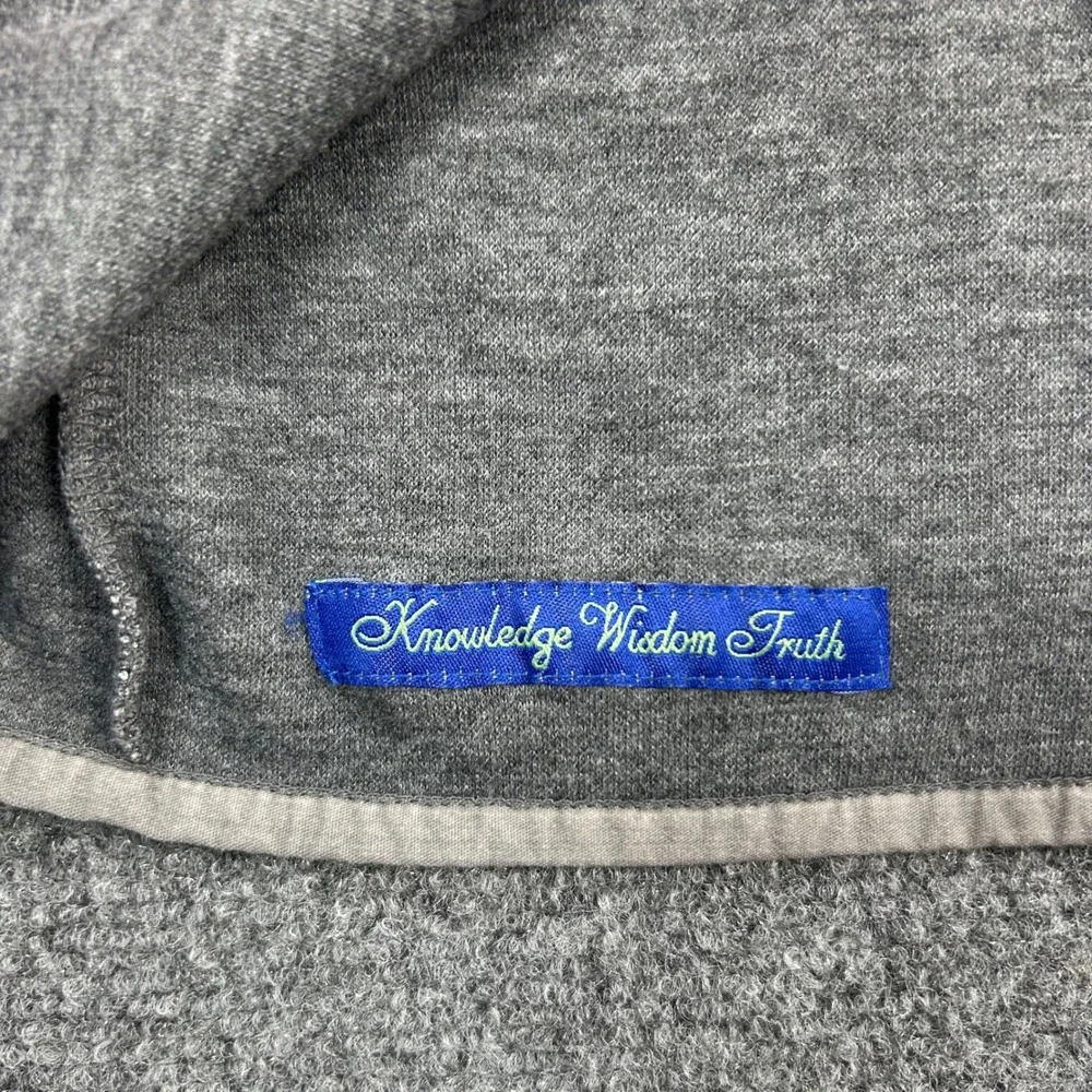 Robert Graham Quarter Zip Mens M Grey Heathered Pullover Sweater Classic Comfort